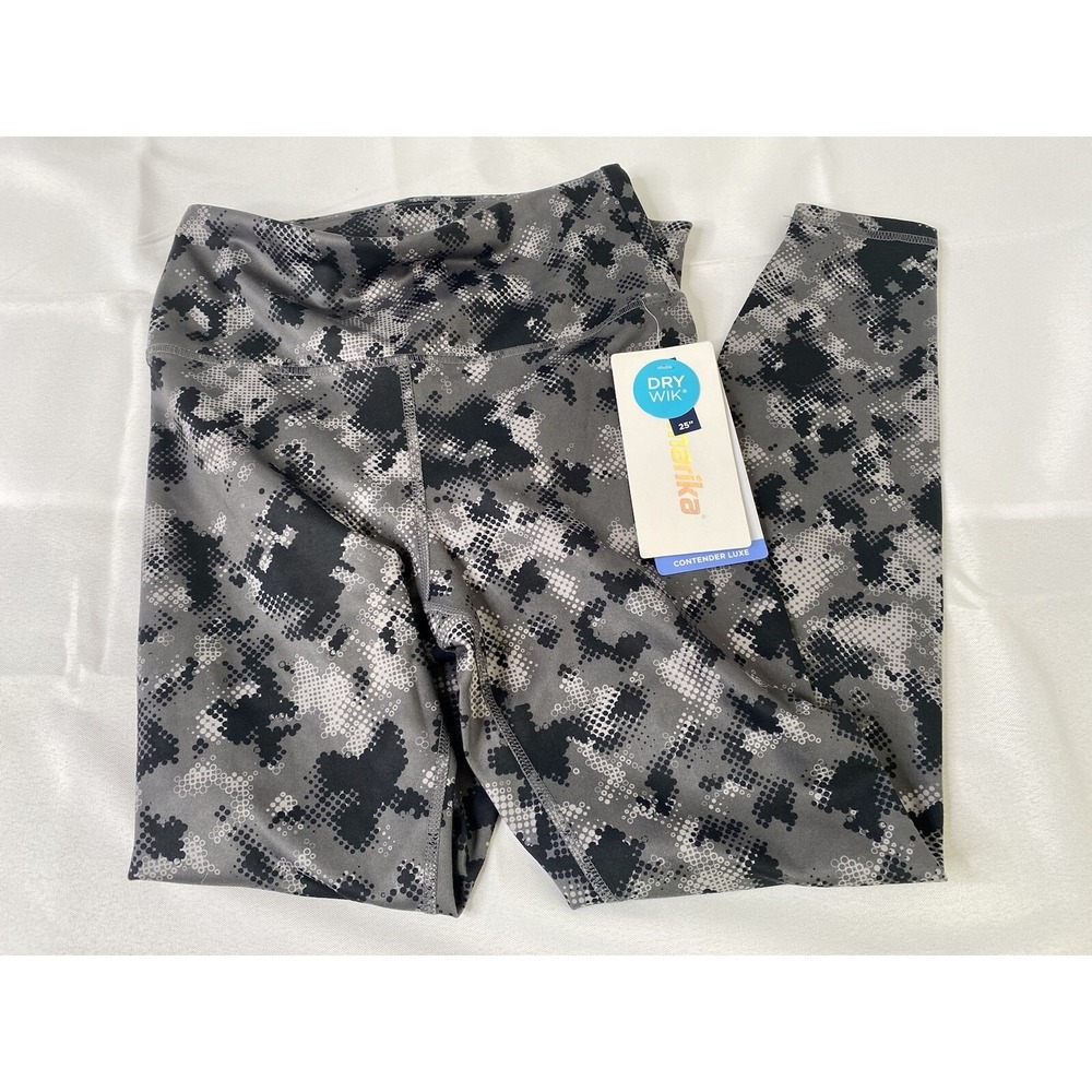 Marika Contender‎ Luxe Black Circle In half Tone Camo Leggings New Size S 25"